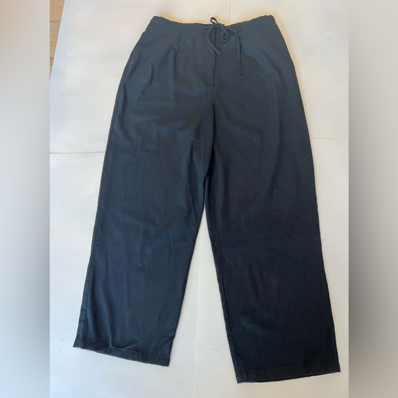 Pendelton Relaxed Elastic Waist Tie Trousers Black size 18 - Picture 5 of 12